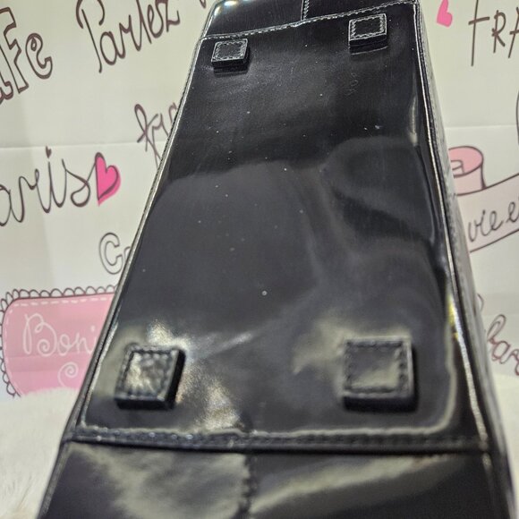 Gucci Black Patent Leather Bamboo Handle 2-Way Bag - Picture 14 of 16